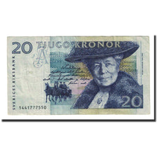 Billet, Suède, 20 Kronor, 1991, KM:61a, TB