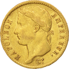 France, 20 Francs, 1813, Paris, EF(40-45), Gold, KM:695.1, Gadoury:1025