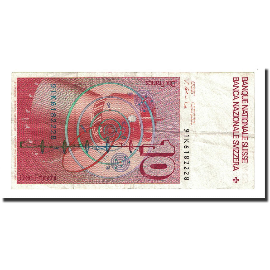 Banknote, Switzerland, 10 Franken, 1991, KM:53i, EF(40-45)