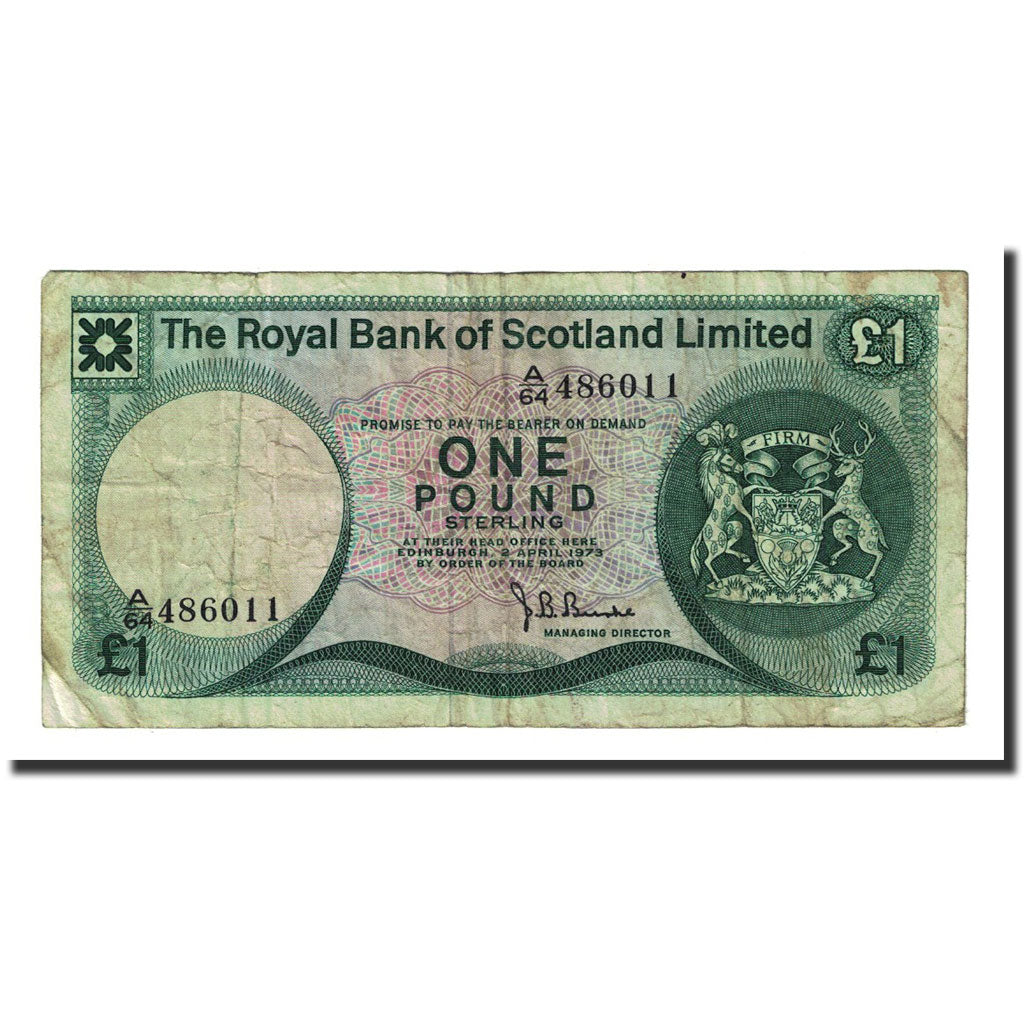 Banknote, Scotland, 1 Pound, 1973-04-02, KM:336a, VF(20-25)