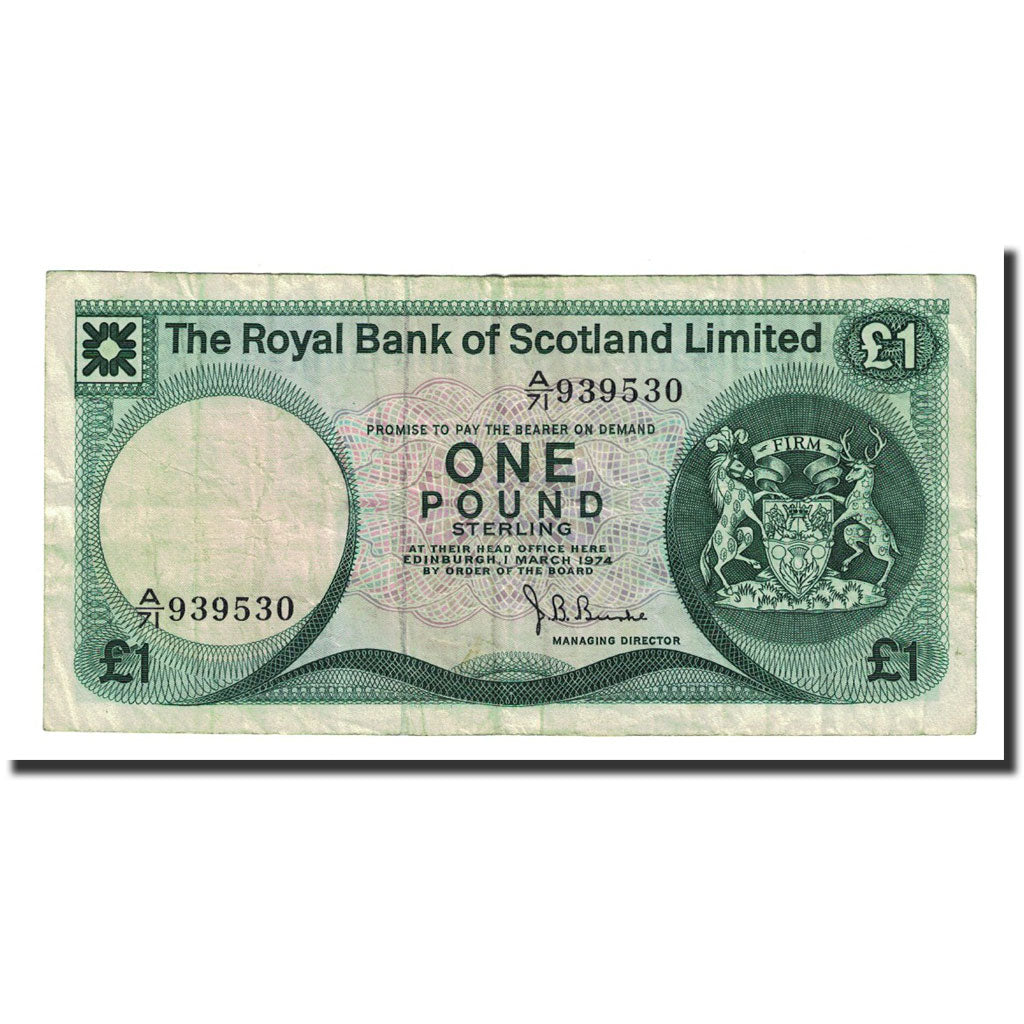 Banknote, Scotland, 1 Pound, 01-03-1974, KM:336a, VF(20-25)