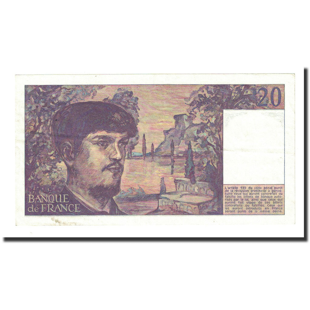 France, 20 Francs, 20 F 1980-1997 ''Debussy'', 1980, UNC(63), Fayette:66.1