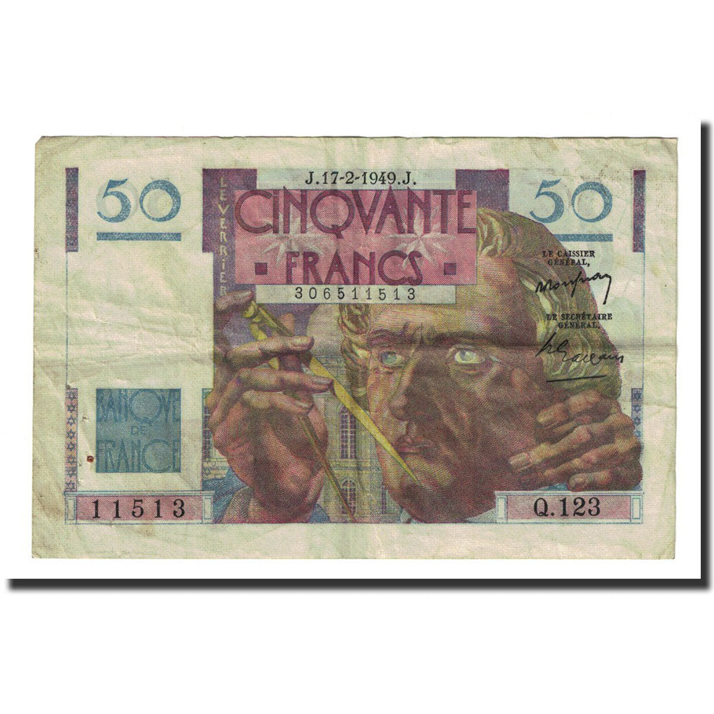 Francia, 50 Francs, 50 F 1946-1951 ''Le Verrier'', 1949-02-17, BC