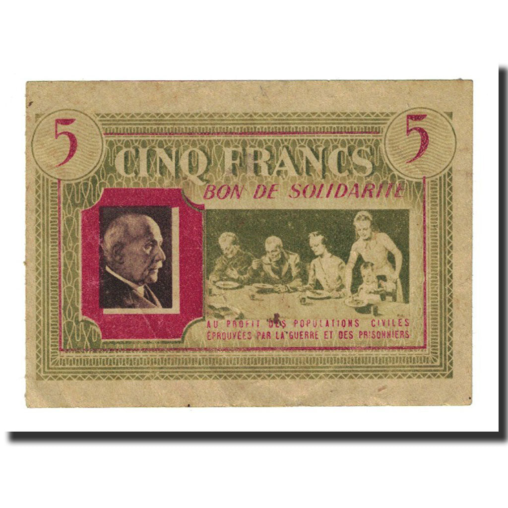 Frankreich, Comité National, 5 Francs, Undated, SS
