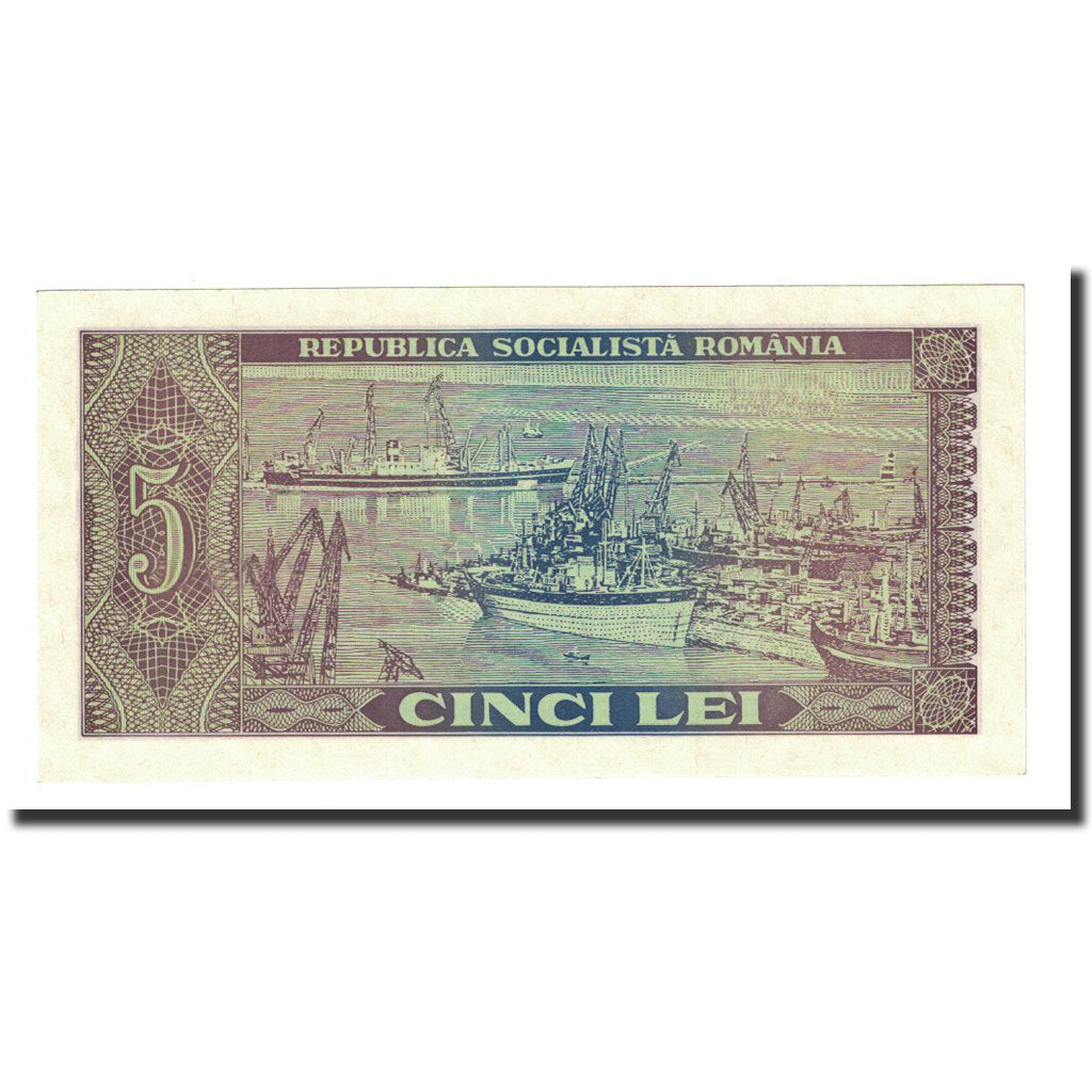 Banconote, Romania, 5 Lei, 1966, KM:93a, FDS