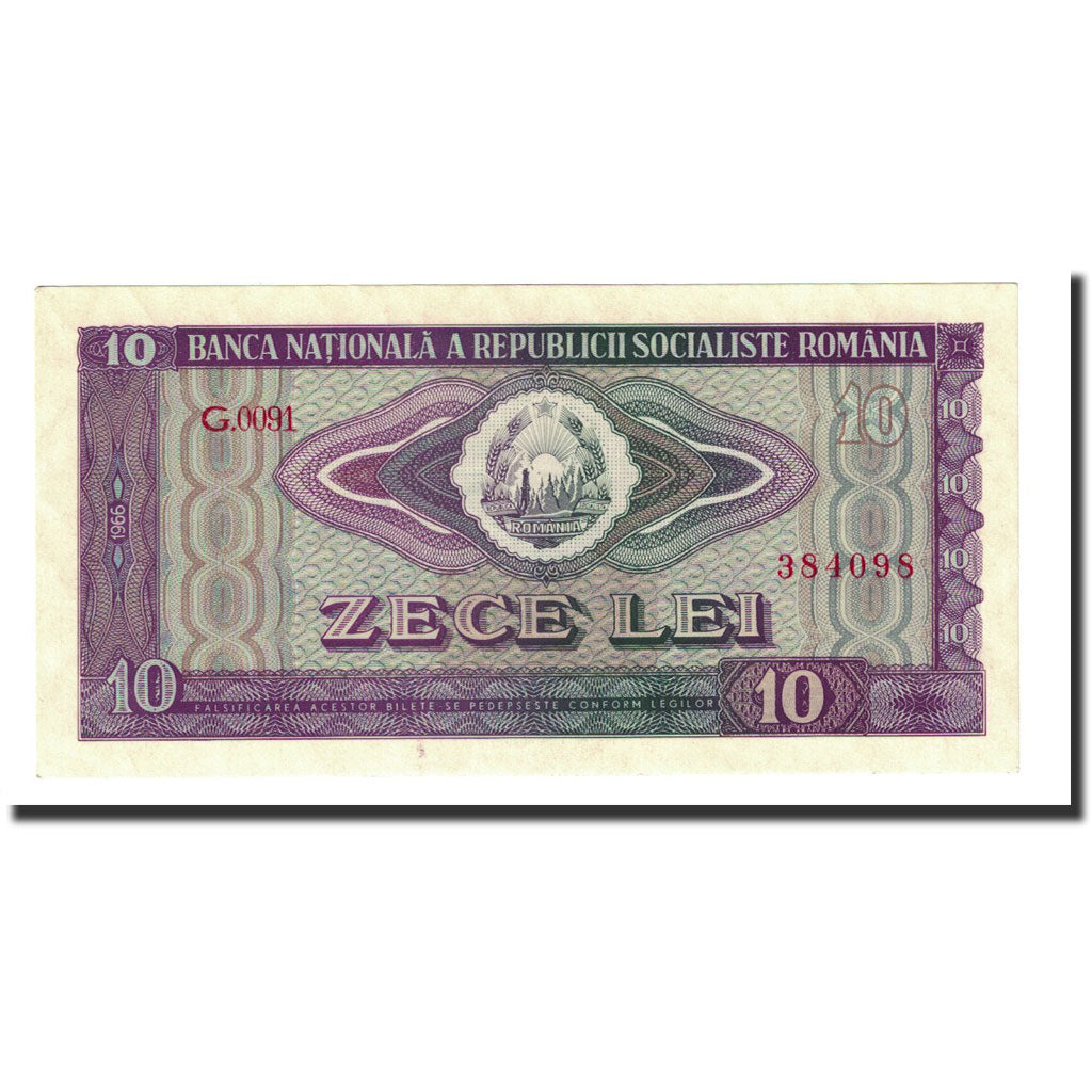 Banknote, Romania, 10 Lei, 1966, KM:94a, UNC(65-70)