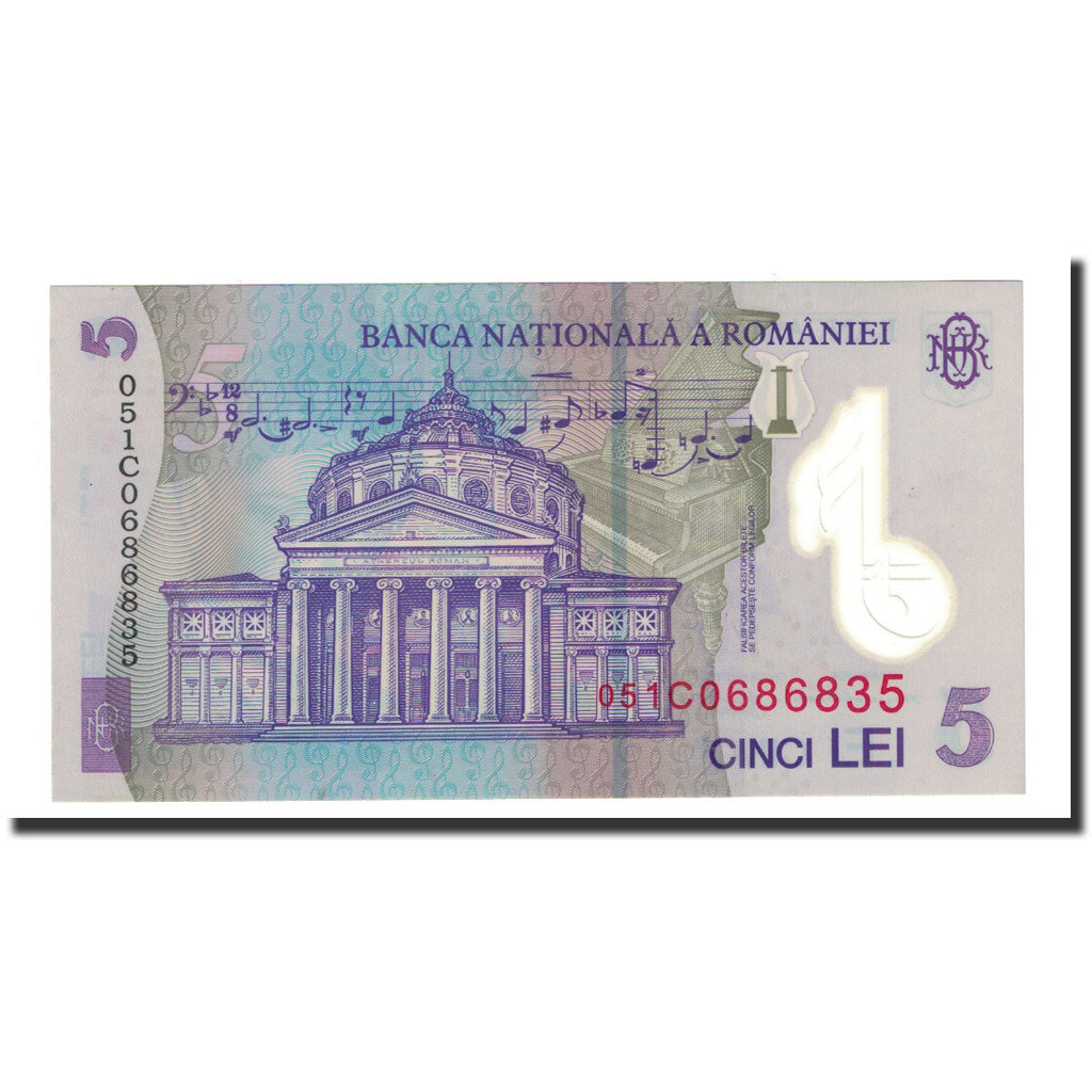 Banknote, Romania, 5 Lei, 2005-07-01, KM:118a, UNC(65-70)