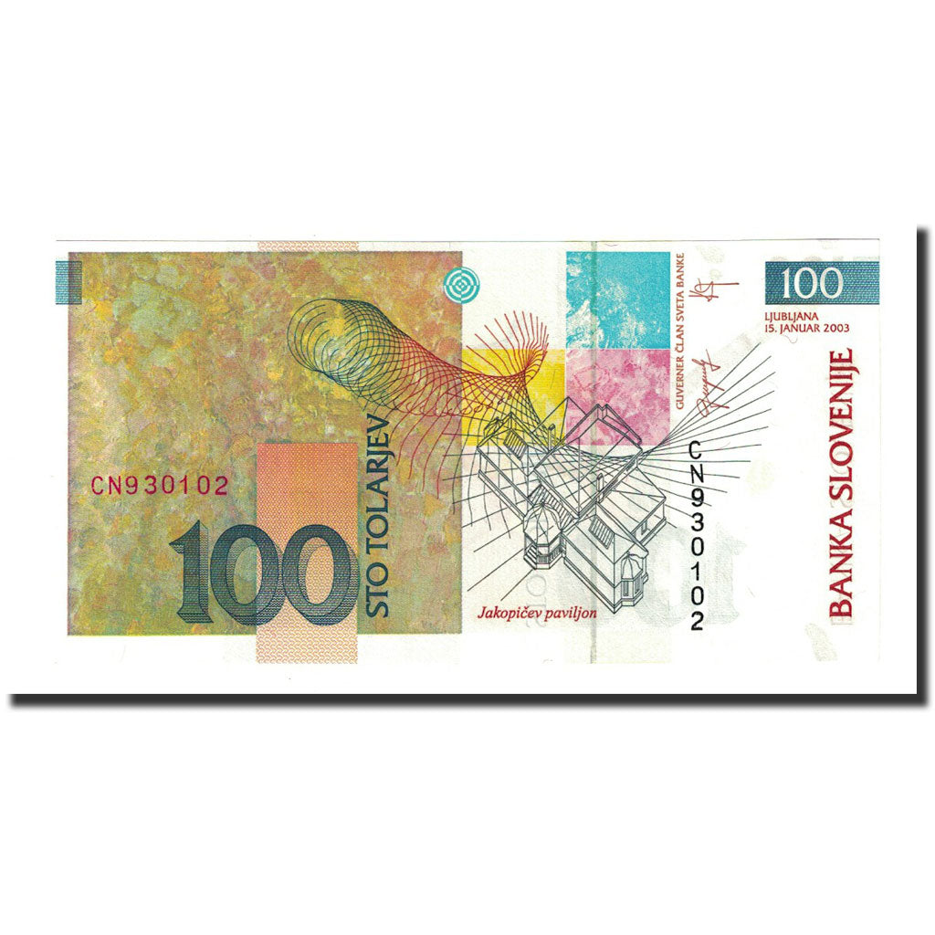 Banknote, Slovenia, 100 Tolarjev, 2003-01-15, KM:31a, UNC(65-70)