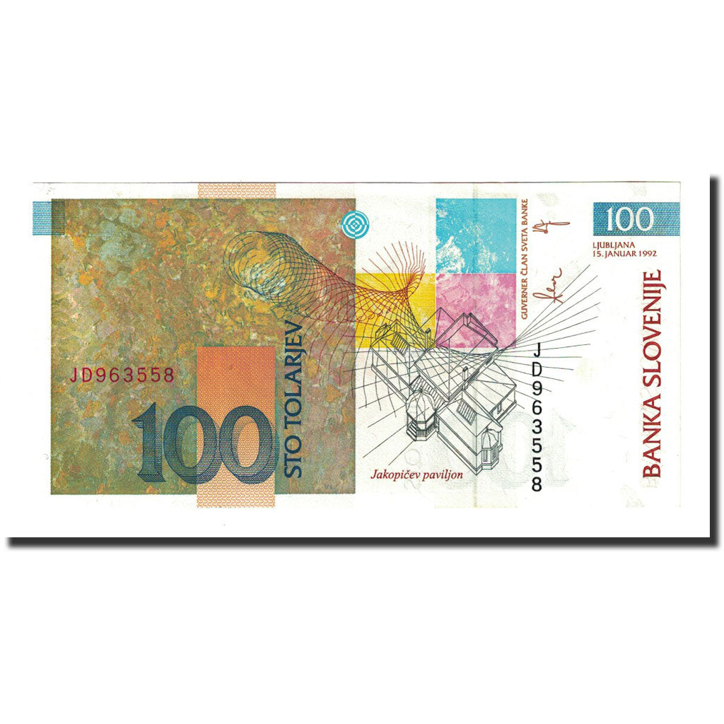 Banknote, Slovenia, 100 Tolarjev, 1992-01-15, KM:14A, UNC(65-70)