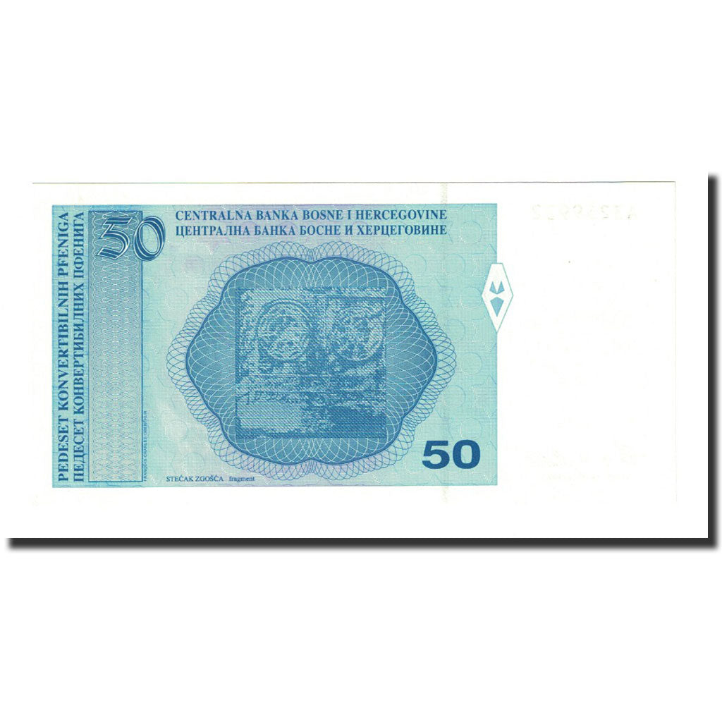 Banconote, Bosnia - Erzegovina, 50 Convertible Pfeniga, Undated (1988), KM:57a