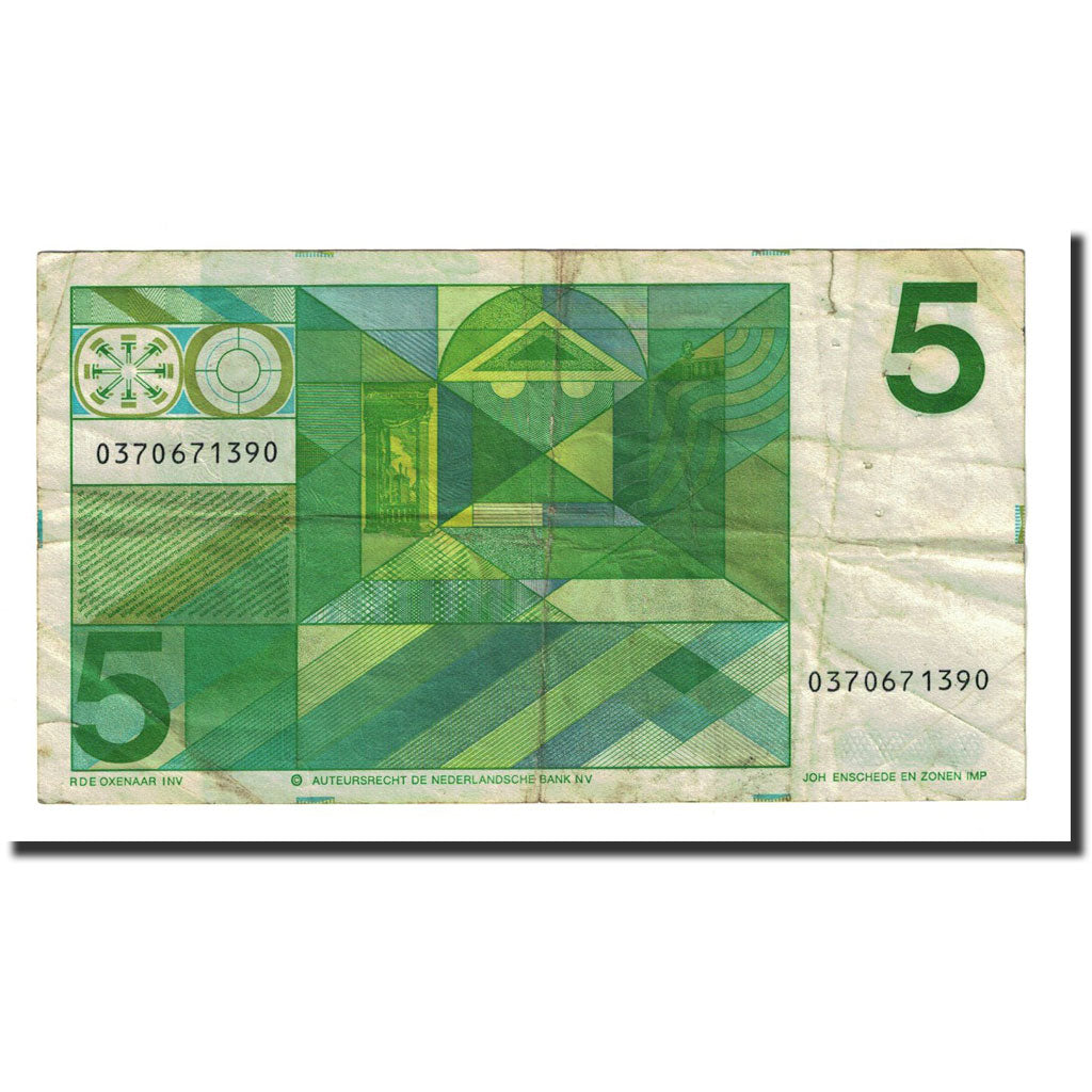 Banknote, Netherlands, 5 Gulden, 1966-04-26, KM:90a, F(12-15)