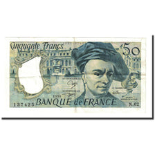 France, 50 Francs, 50 F 1976-1992 ''Quentin de La Tour'', 1990
