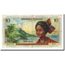 French Antilles, 10 Francs, Undated (1964), EF(40-45), KM:8b