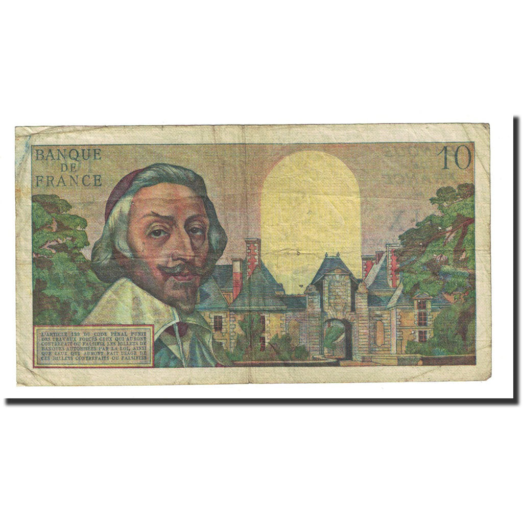 France, 10 Nouveaux Francs, 10 NF 1959-1963 ''Richelieu'', 1960-08-04