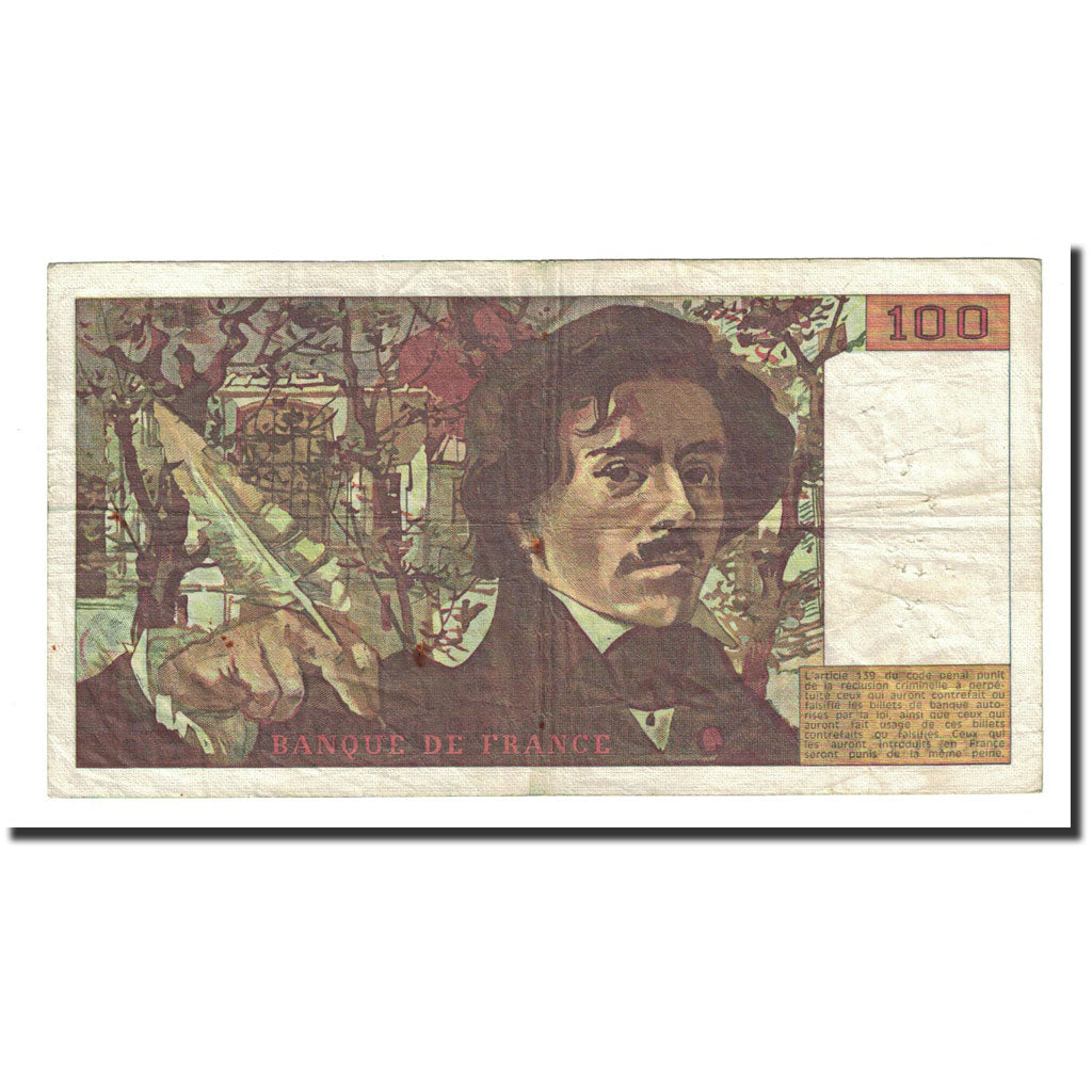Frankreich, 100 Francs, 100 F 1978-1995 ''Delacroix'', 1980, SS, KM:154b