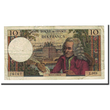 France, 10 Francs, 10 F 1963-1973 ''Voltaire'', 1966-11-04, VF(20-25)