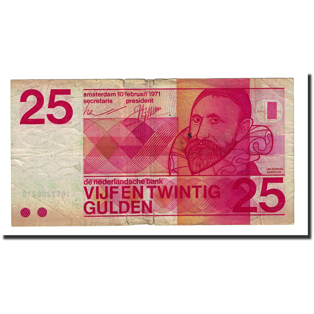 Banknote, Netherlands, 25 Gulden, 1971-02-10, KM:92a, VF(20-25)