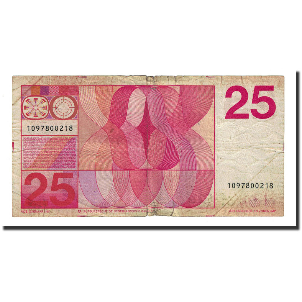Banknote, Netherlands, 25 Gulden, 1971-02-10, KM:92a, VF(20-25)