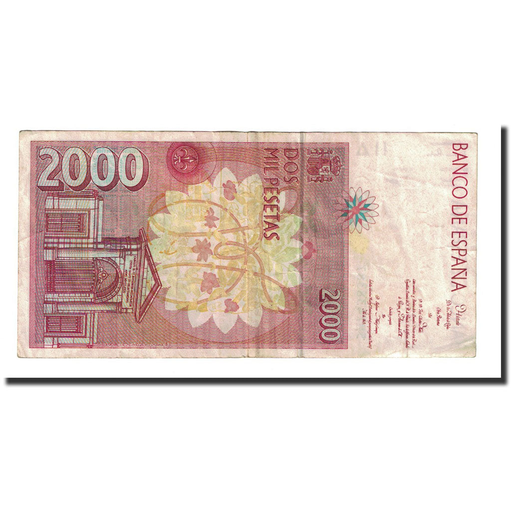 Banknote, Spain, 2000 Pesetas, 1992-04-24, KM:164, EF(40-45)