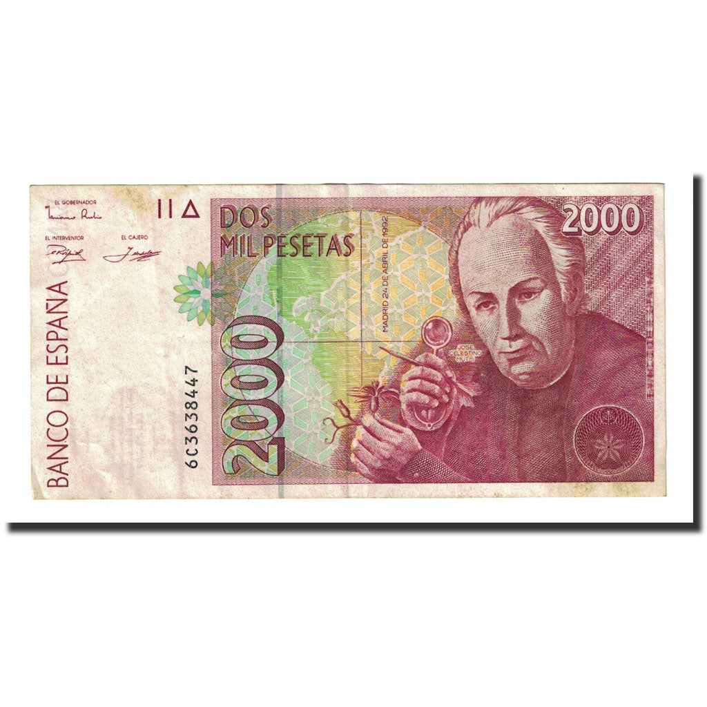 Banconote, Spagna, 2000 Pesetas, 1992-04-24, KM:164, BB