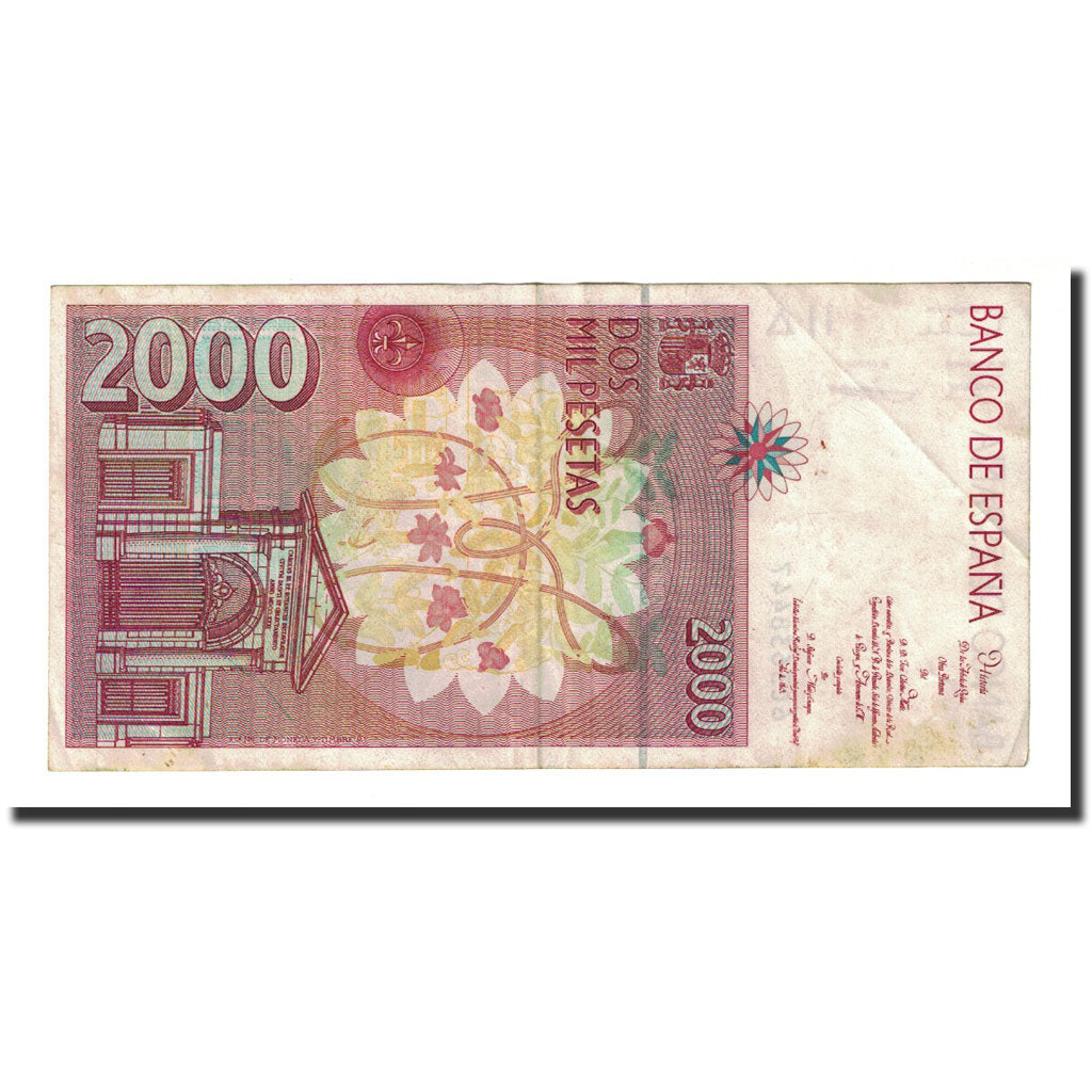 Banconote, Spagna, 2000 Pesetas, 1992-04-24, KM:164, BB