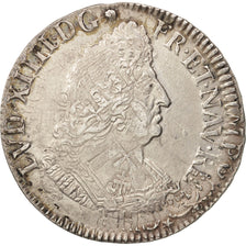 Francia, Louis XIV, 1/2 Écu aux palmes, 1/2 Ecu, 1694, Troyes, BB, Argento,...