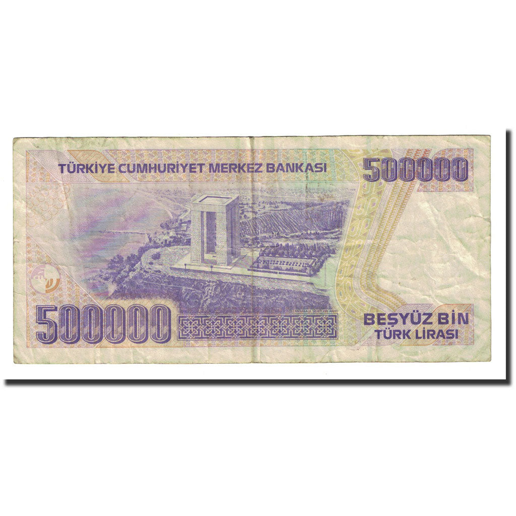 Banknote, Turkey, 500,000 Lira, L.1970, 1970-10-14, KM:208, VF(20-25)
