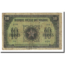 Banknote, Morocco, 10 Francs, 1943-05-01, KM:25a, VF(20-25)