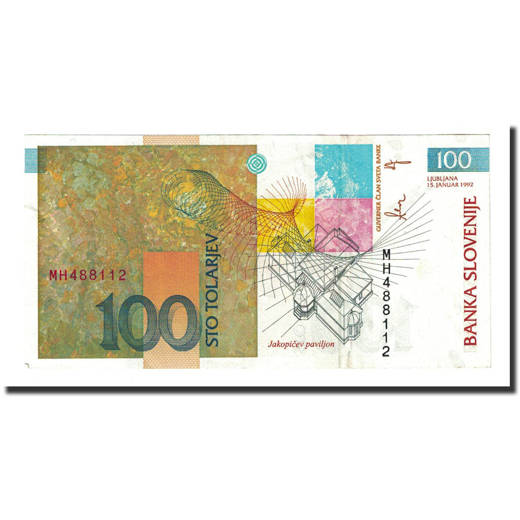 Banknote, Slovenia, 100 Tolarjev, 1992-01-15, KM:14A, UNC(65-70)