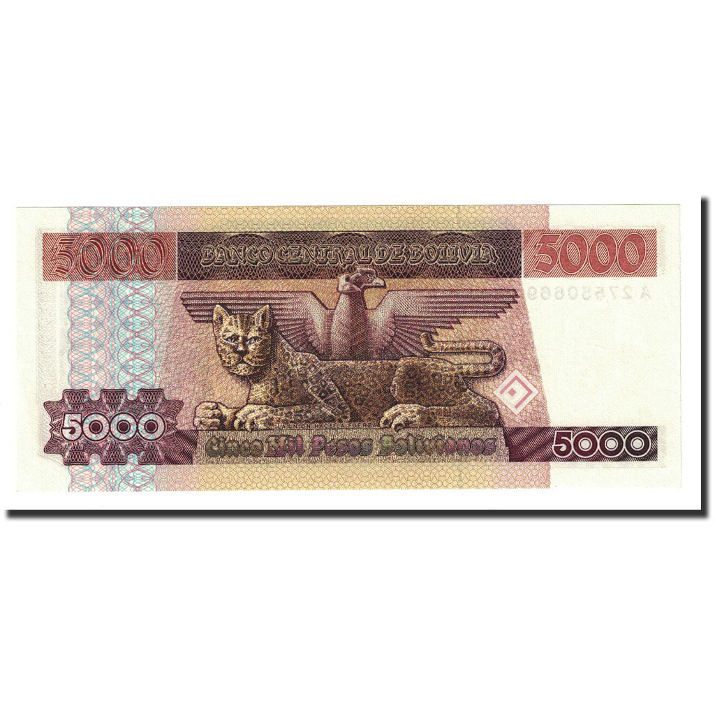 Banknote, Bolivia, 5000 Pesos Bolivianos, 1984-02-10, KM:168a, UNC(65-70)