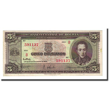 Banknote, Bolivia, 5 Bolivianos, L.1945, 1945-12-20, KM:138a, UNC(65-70)