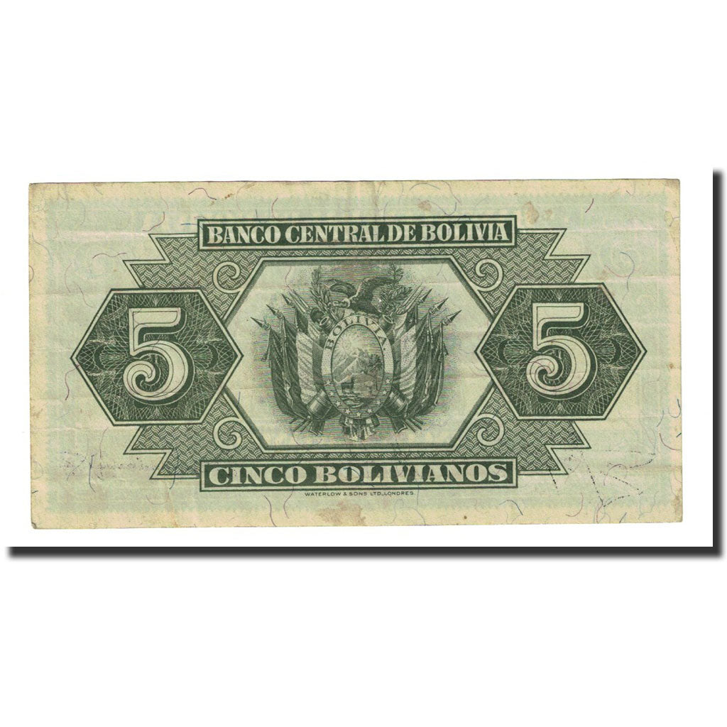 Banknote, Bolivia, 5 Bolivianos, 1928-07-20, KM:129, EF(40-45)
