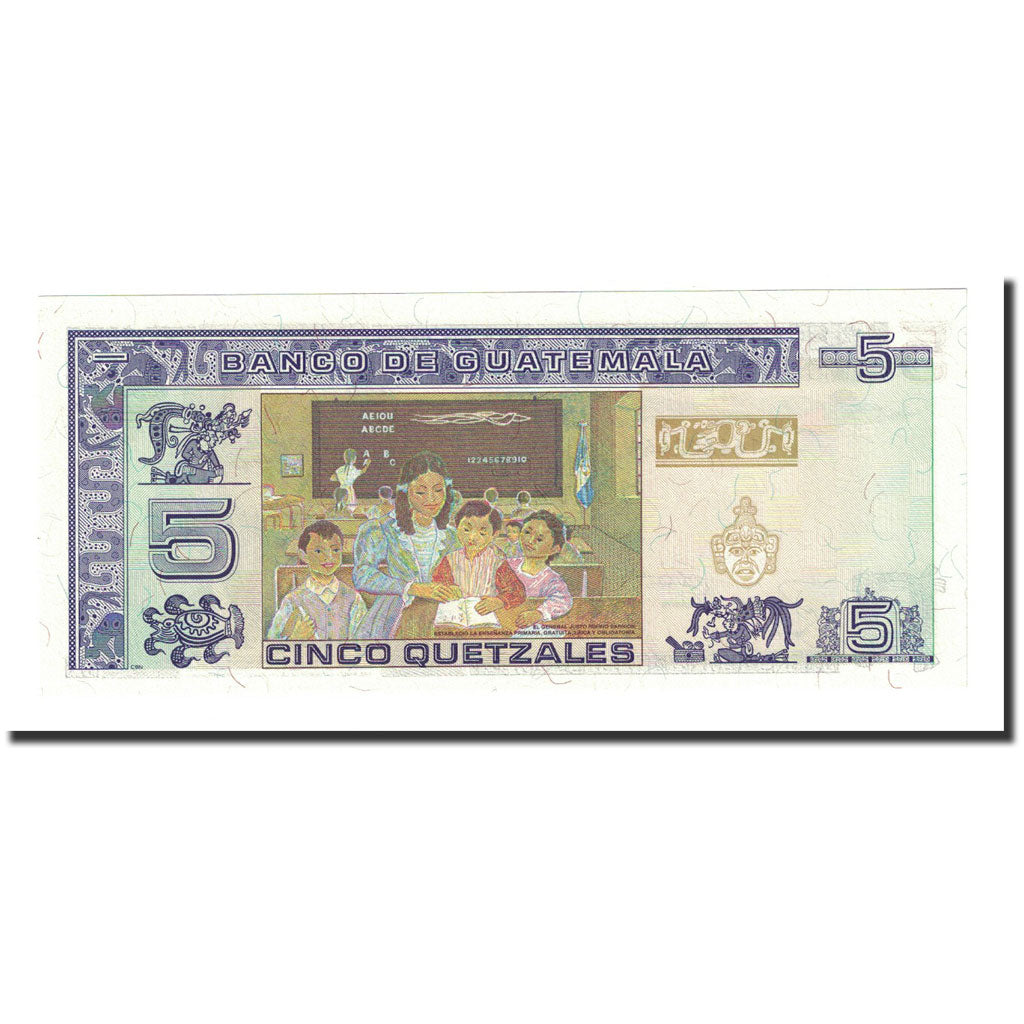 Banknote, Guatemala, 5 Quetzales, 1995-06-16, KM:88b, UNC(65-70)