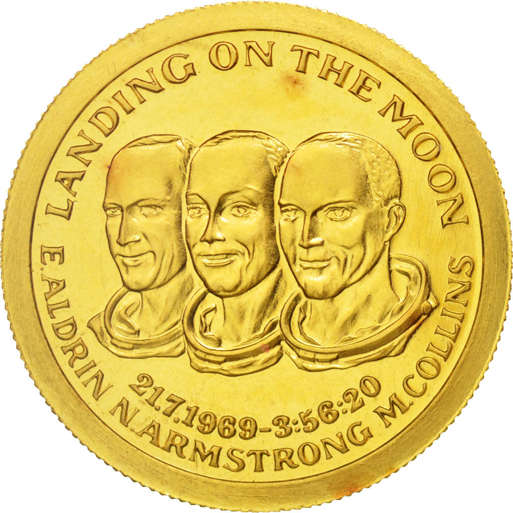 United States, Medal, Landing On The Moon, 1969, AU(55-58), Gold