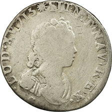 Moneta, Francia, Louis XV, 1/10 Écu Vertugadin, 12 Sols, 1/10 ECU, 1716, Lille