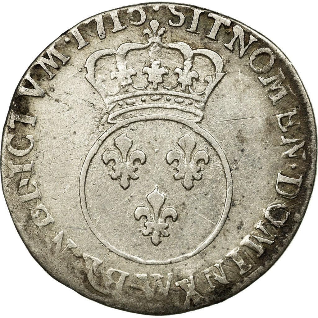Coin, France, Louis XV, 1/10 Écu Vertugadin, 12 Sols, 1/10 ECU, 1716, Lille