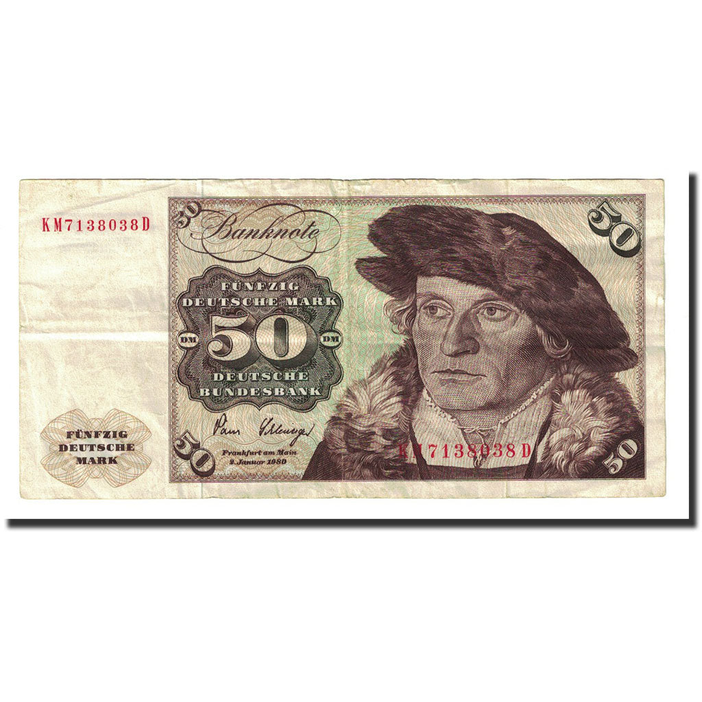 Banknote, GERMANY - FEDERAL REPUBLIC, 50 Deutsche Mark, 1980-01-02, KM:33d