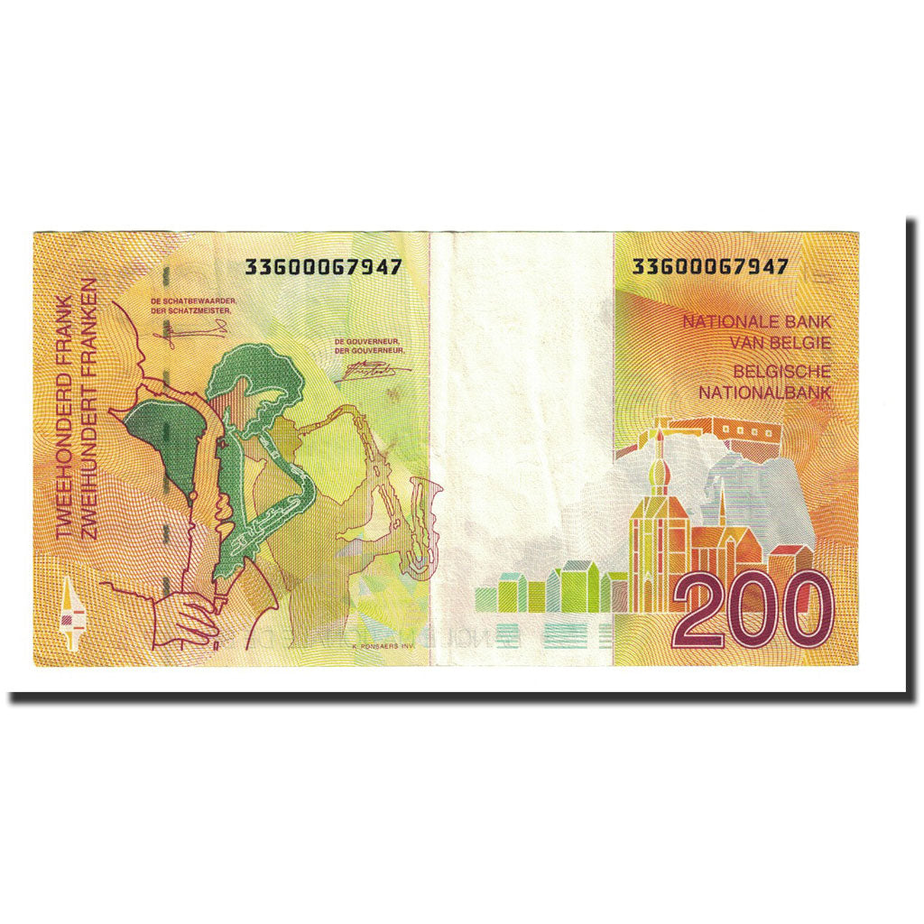 Banknote, Belgium, 200 Francs, Undated (1995), KM:148, EF(40-45)