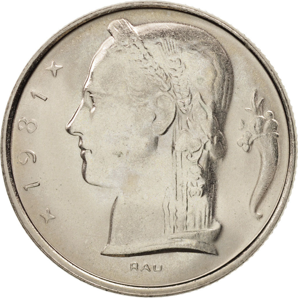 Belgium, 5 Francs, 5 Frank, 1981, MS(63), Copper-nickel, KM:134.1