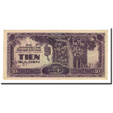 Banknote, Netherlands Indies, 10 Gulden, Undated (1942), KM:125c, EF(40-45)