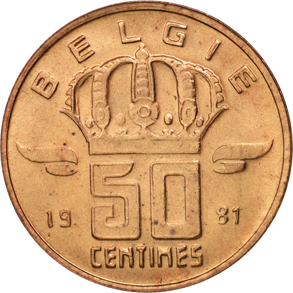Belgium, Baudouin I, 50 Centimes, 1981, MS(63), Bronze, KM:149.1