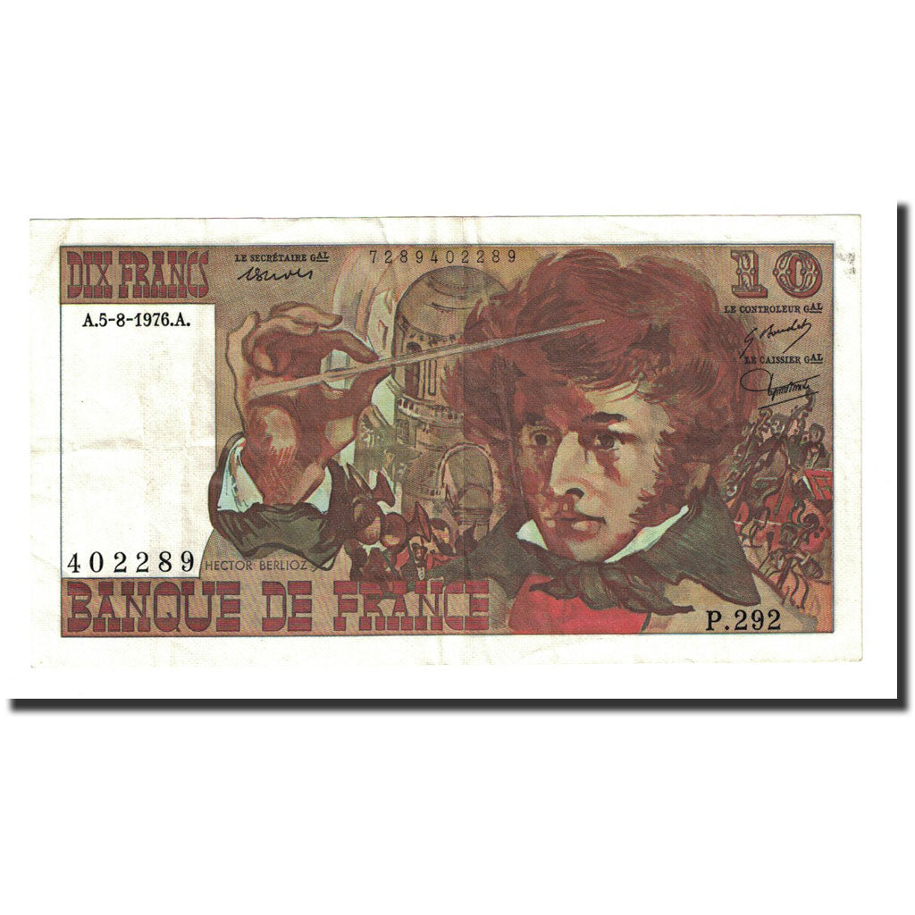 France, 10 Francs, 10 F 1972-1978 ''Berlioz'', 1976-08-05, AU(55-58)