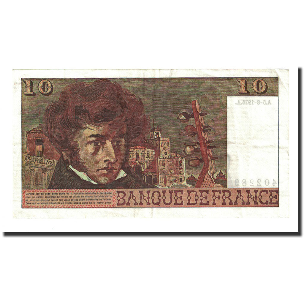 France, 10 Francs, 10 F 1972-1978 ''Berlioz'', 1976-08-05, AU(55-58)