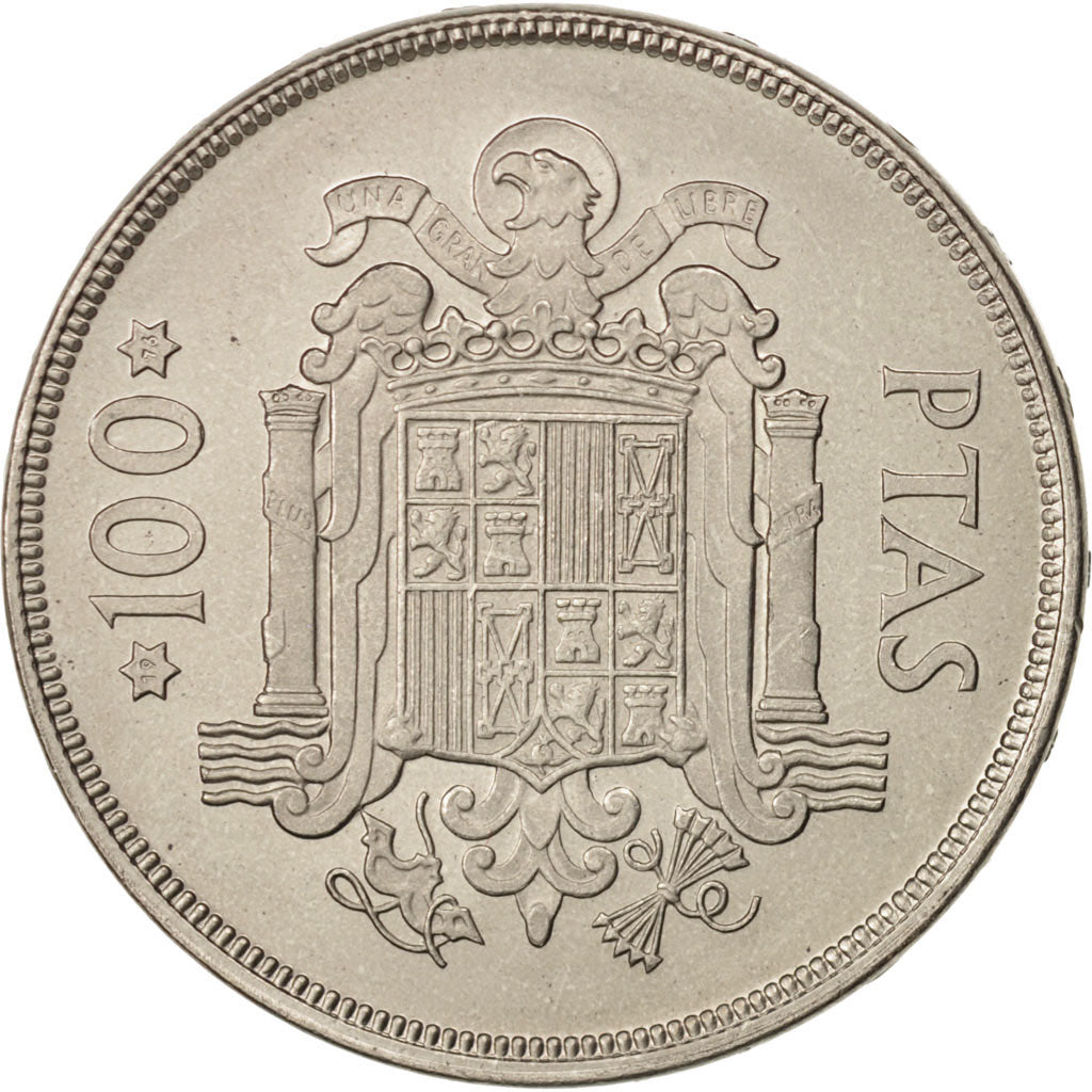 Spain, Juan Carlos I, 100 Pesetas, 1976, MS(63), Copper-nickel, KM:810