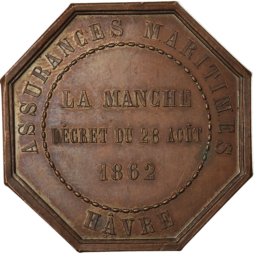 France, Token, Insurance, Assurances Maritimes, Hâvre, La Manche, 1862