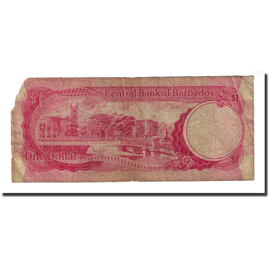 Banknote, Barbados, 1 Dollar, Undated (1973), KM:29a, VG(8-10)