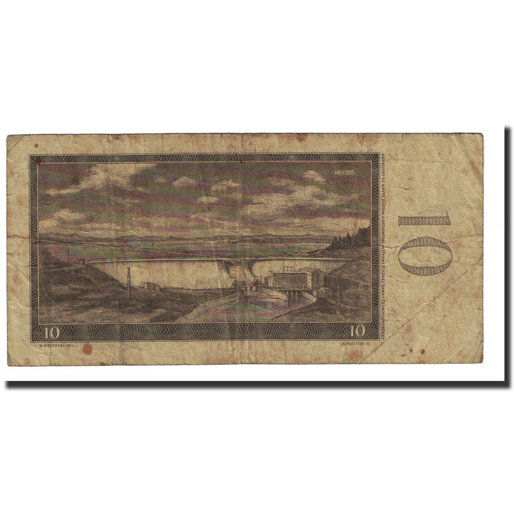 Banknote, Czechoslovakia, 10 Korun, 1960, KM:88a, F(12-15)