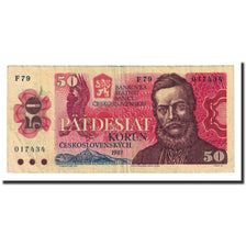 Banknote, Czechoslovakia, 50 Korun, 1987, KM:96a, EF(40-45)
