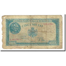 Billet, Roumanie, 5000 Lei, 1945-08-21, KM:56a, B+