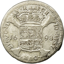 Coin, Spanish Netherlands, Flanders, Escalin, 1698, Bruges, VF(20-25), Silver